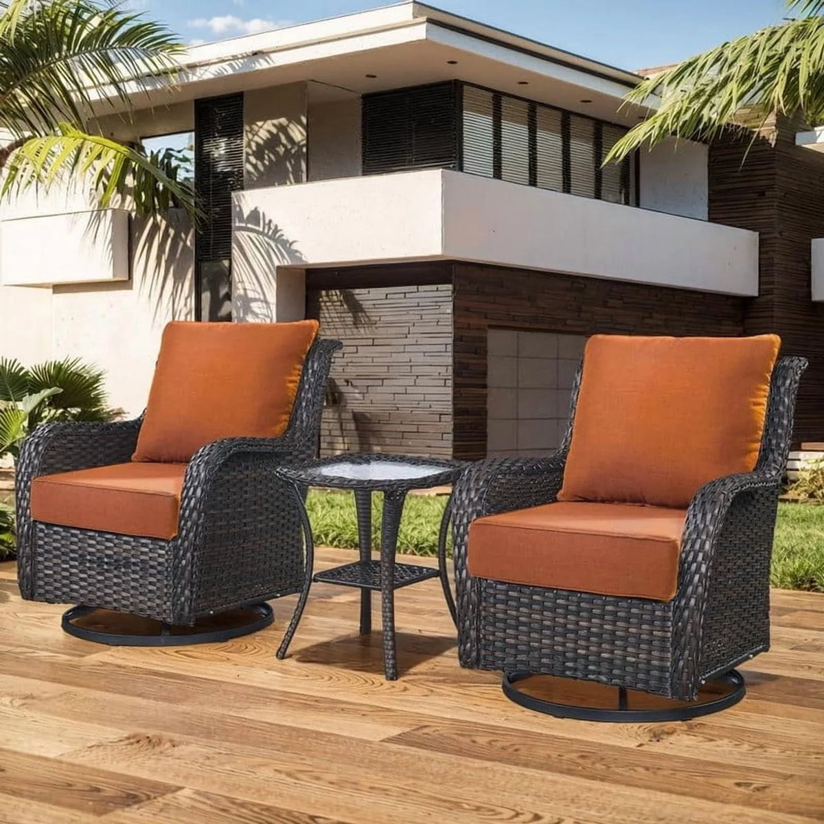 Bellefurn Outdoor Deep Seat Cushion 24 X 24 X 6 inch for Patio Furniture,Outdoor Chair Cushions Waterproof & Fade Resistant Patio Furniture Cushions for Wicker Chair, Sofa, Couch