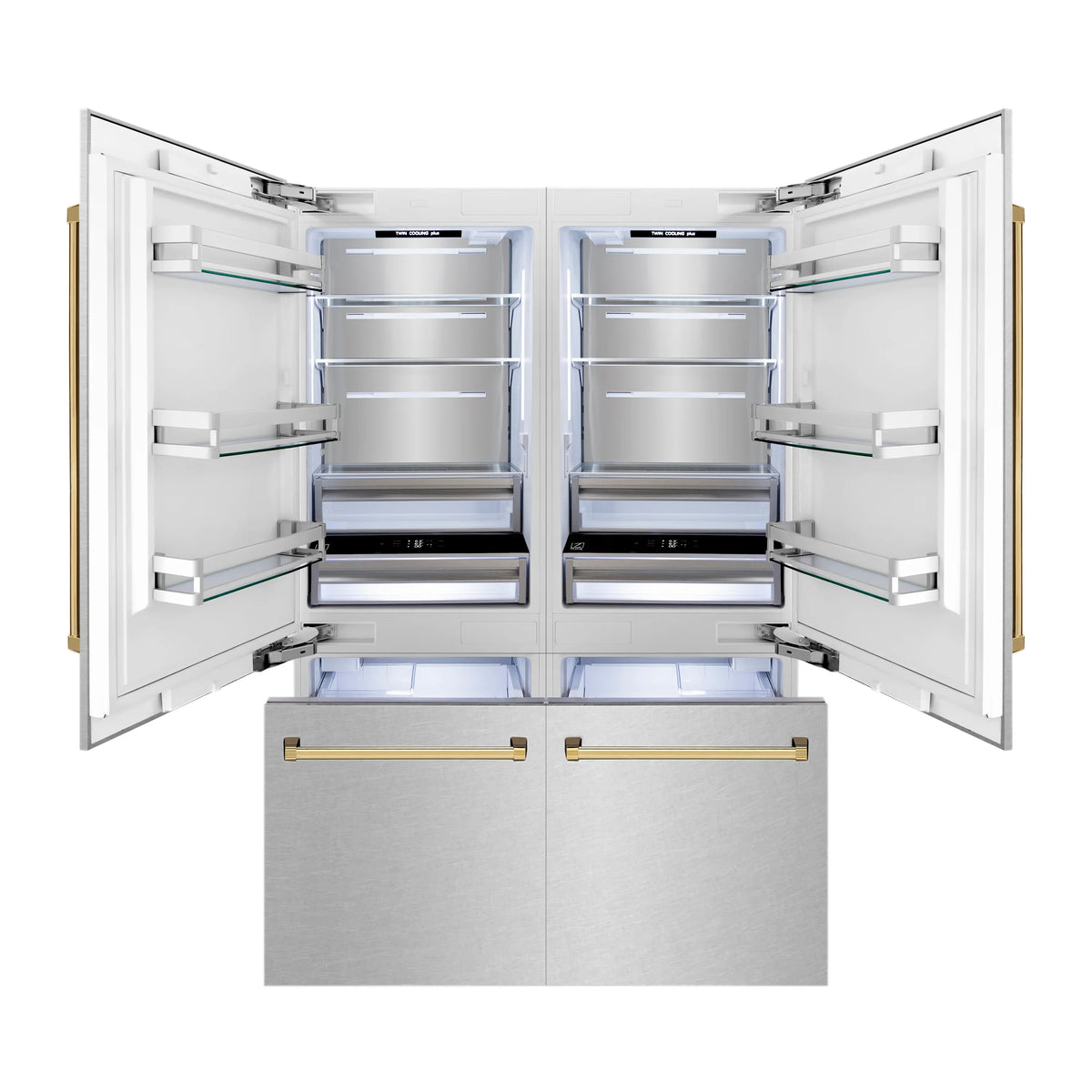 ZLINE KITCHEN AND BATH RBIVZSN60G french door built in refrigerator