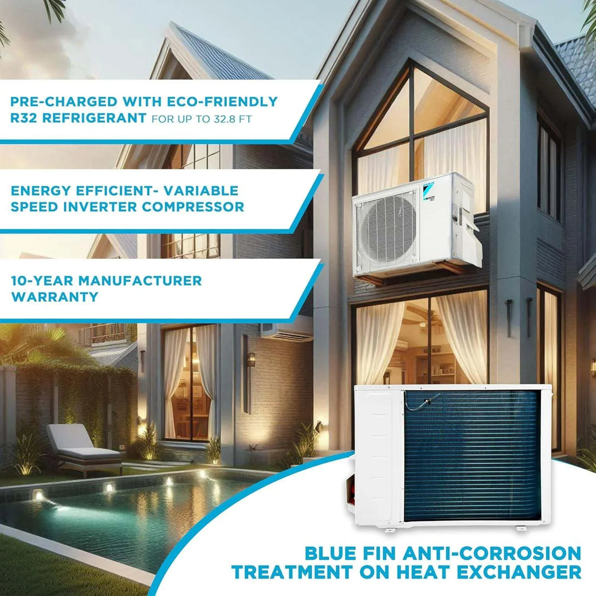 Daikin 12000 BTU 18 SEER2 Entra Series Ductless Mini-Split Air Conditioner - R32