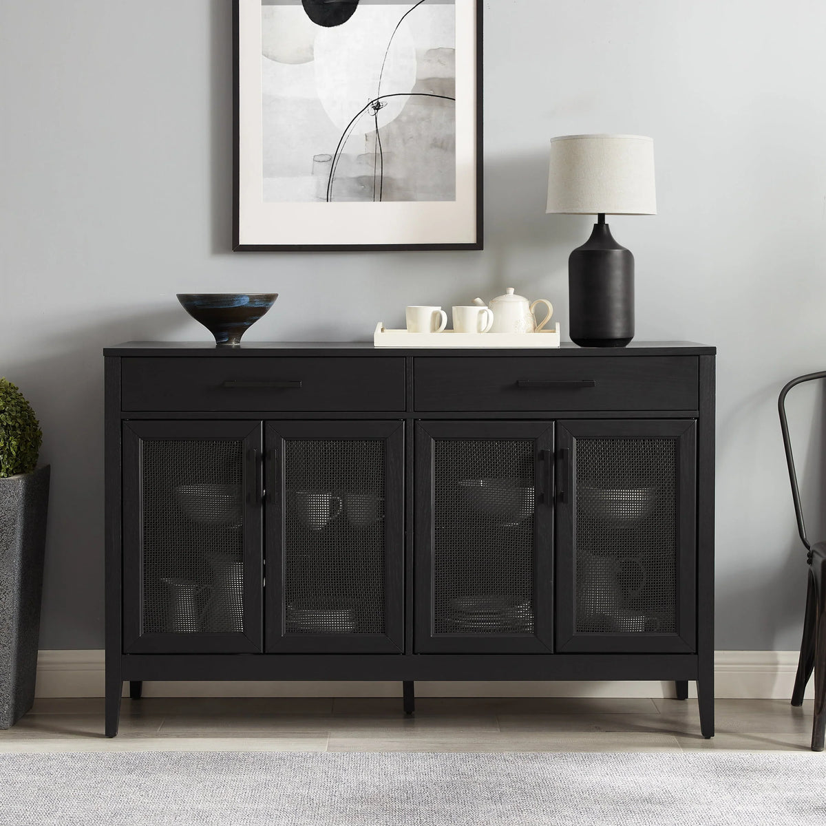 Crosley Furniture Milo Sideboard Black