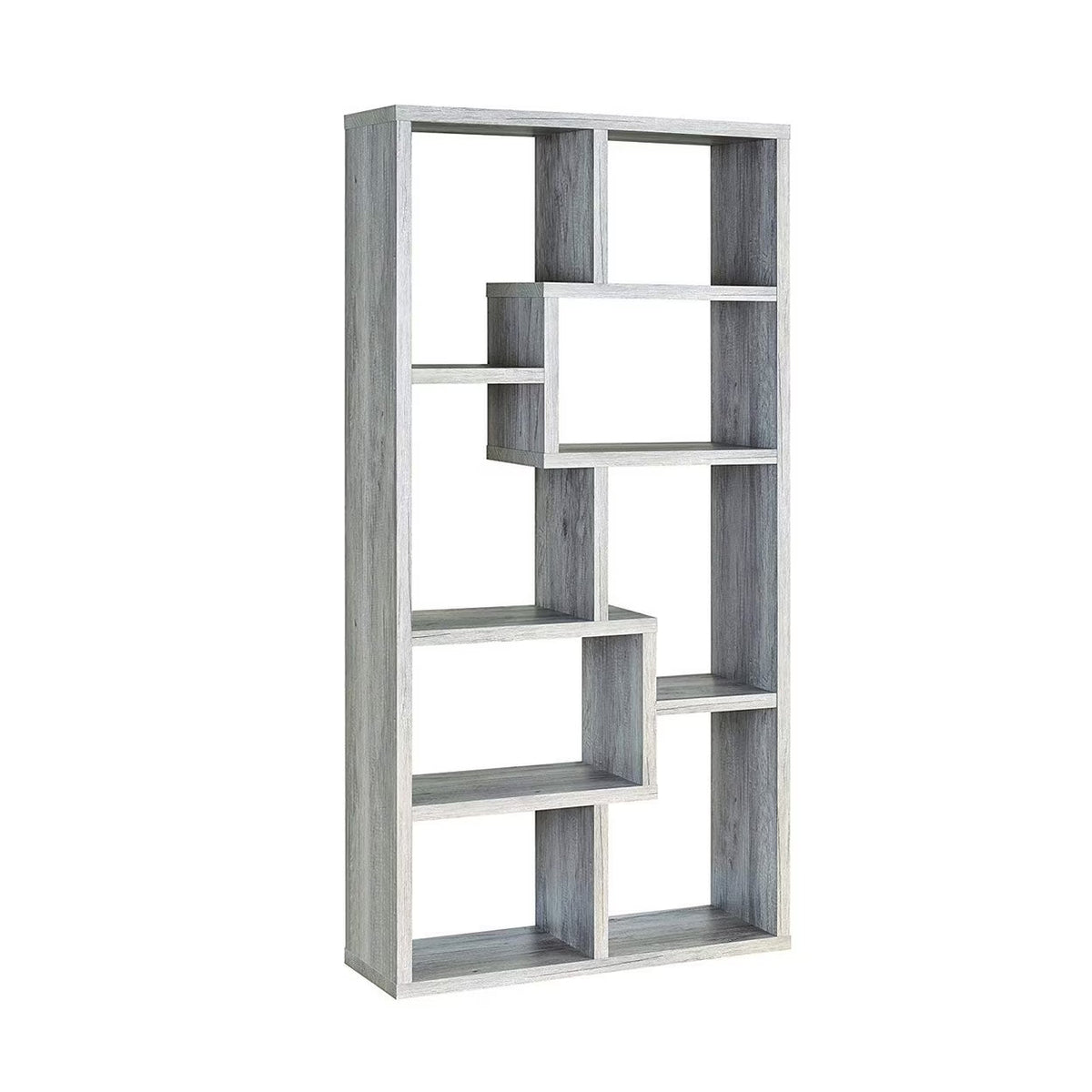 Coaster Company Interlocking 8 Shelf Wood White Bookcase for Home