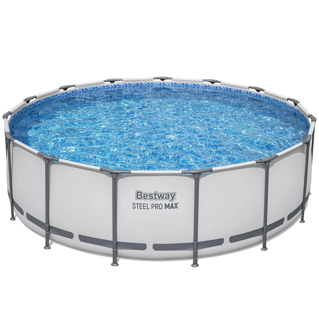 Bestway: Steel Pro MAX 15' X 48" Above Ground Pool Set - 4231 Gallon, Outdoor Family Pool, Corrosion & Puncture Resistant, Includes Filter, Pump, Ladder & Cover