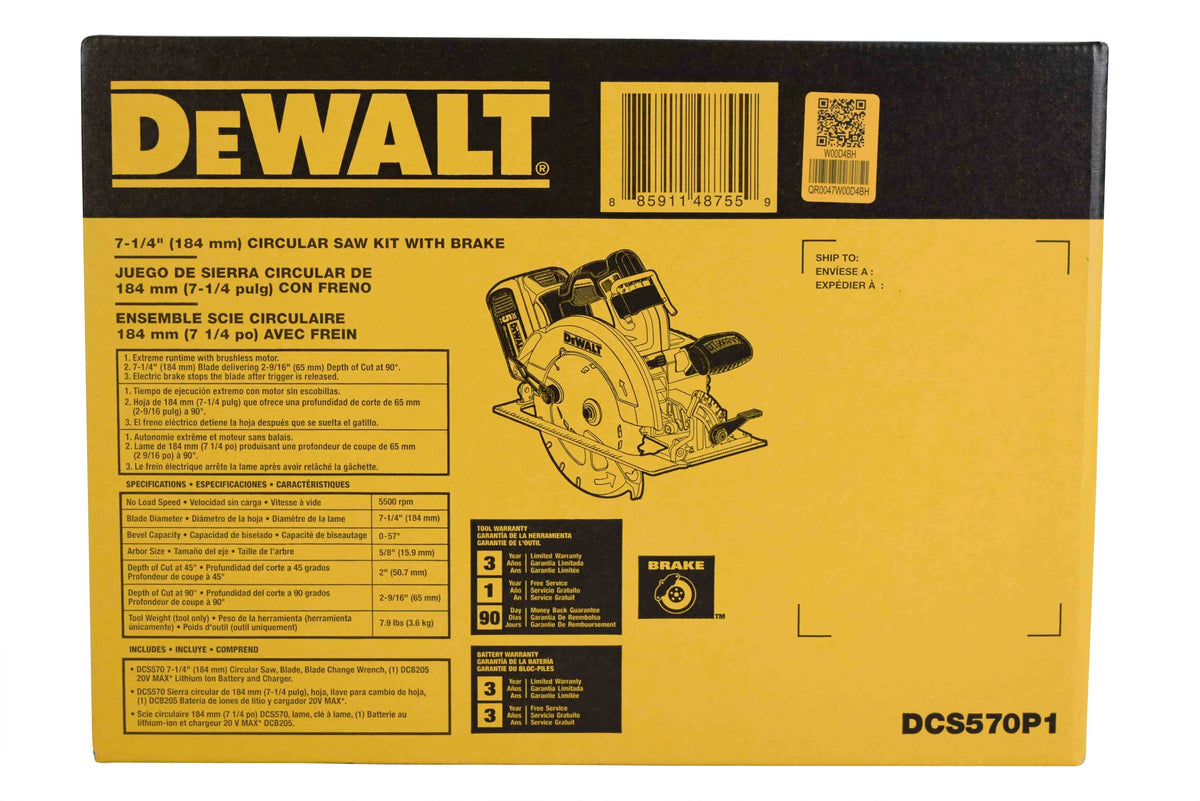 DeWalt 20V Max Brushless 7-1/4 Circ Saw Kit