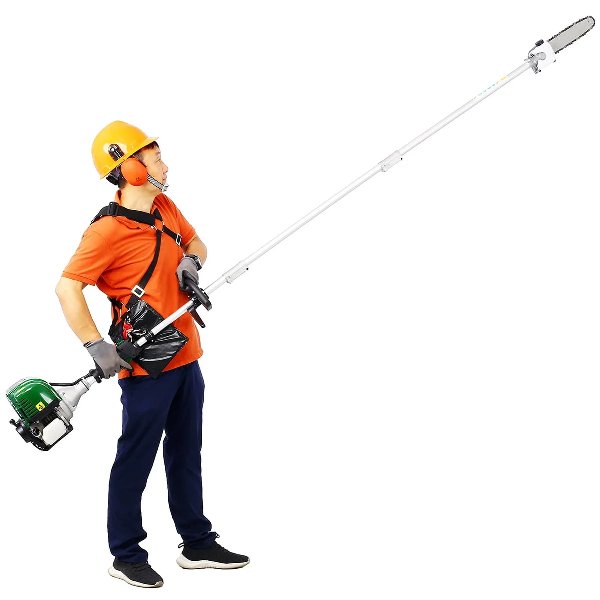 9 In 1 Multi-Functional Trimming Tool With Gas Pole Saw Hedge Trimmer Grass Trimmer Brush Cutter 38cc 6500RPM 4-Cycle Garden Tools