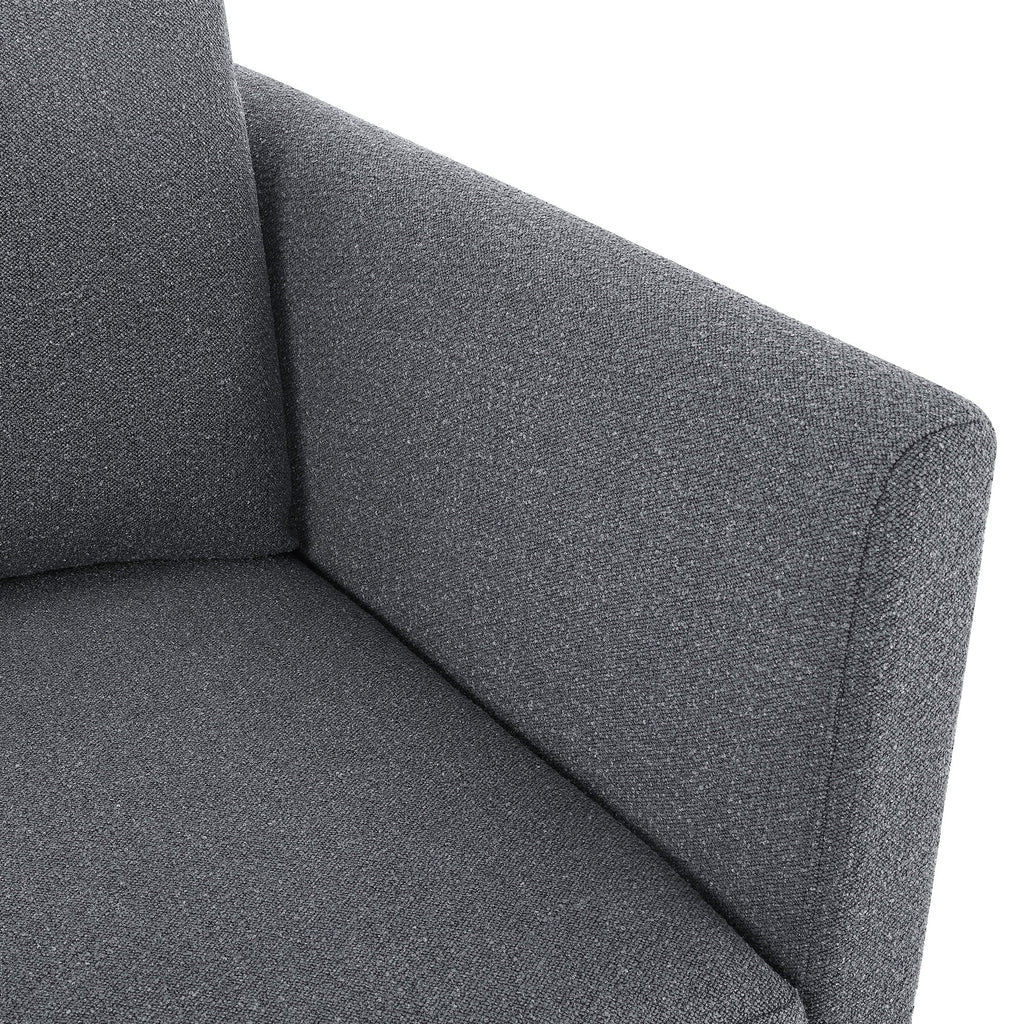 Beautiful Drew Modular Sectional Sofa with Ottoman by Drew Barrymore, Gray Fabric