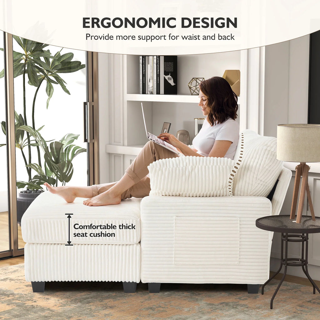 BedLuxury Oversized Accent Chair with Ottoman for Living Room,  Single Sleeper Sofa Armchair with 3 Pillows, Lounge Sofa Bed, Green