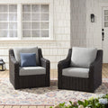 Better Homes & Gardens Bellamy  2-Pack Outdoor Wicker Club Lounge Patio Chairs, Dark Brown