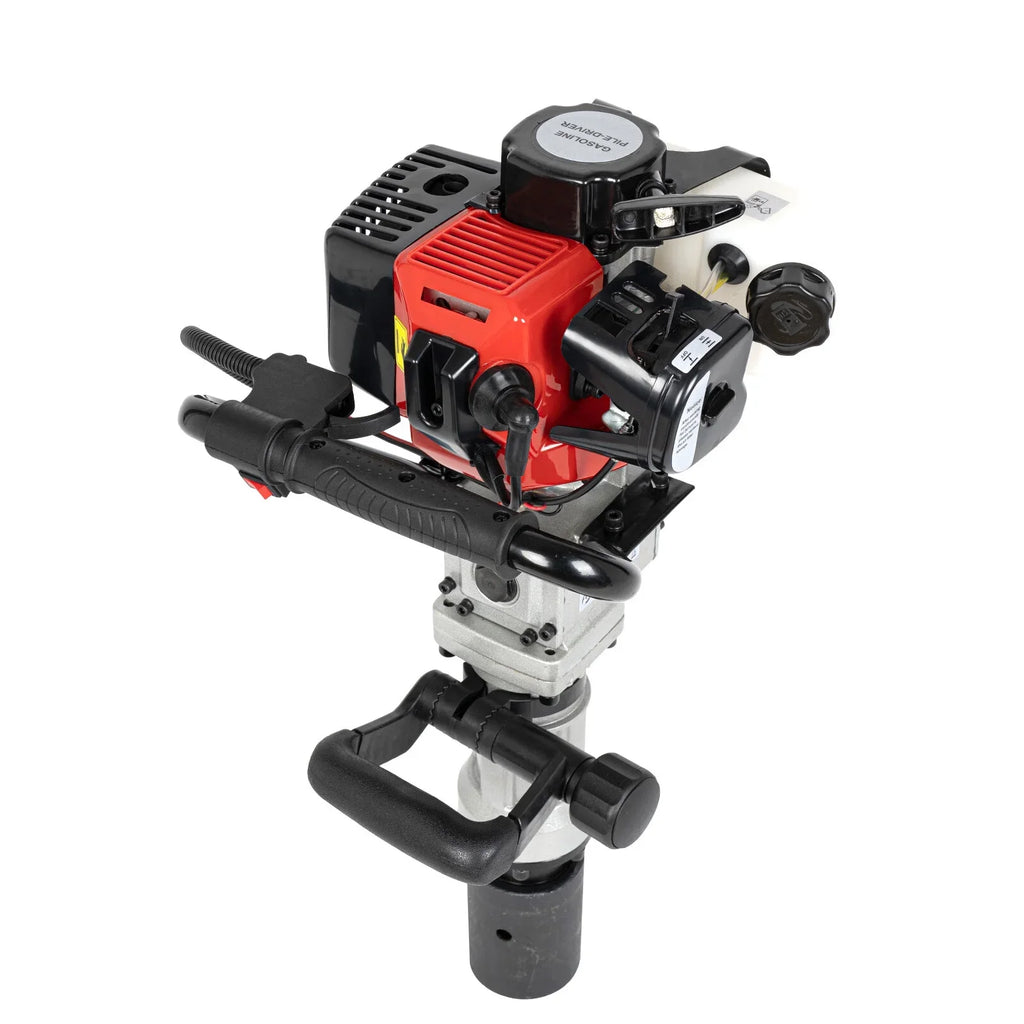 Anqidi 2 Stroke 32.7CC T-Post Driver Piledriver Gas Powered Garden Farm Fence Piling Machine 900W Gasoline Pile Driver Petrol Engine Hammer Push Pile Profession Kit