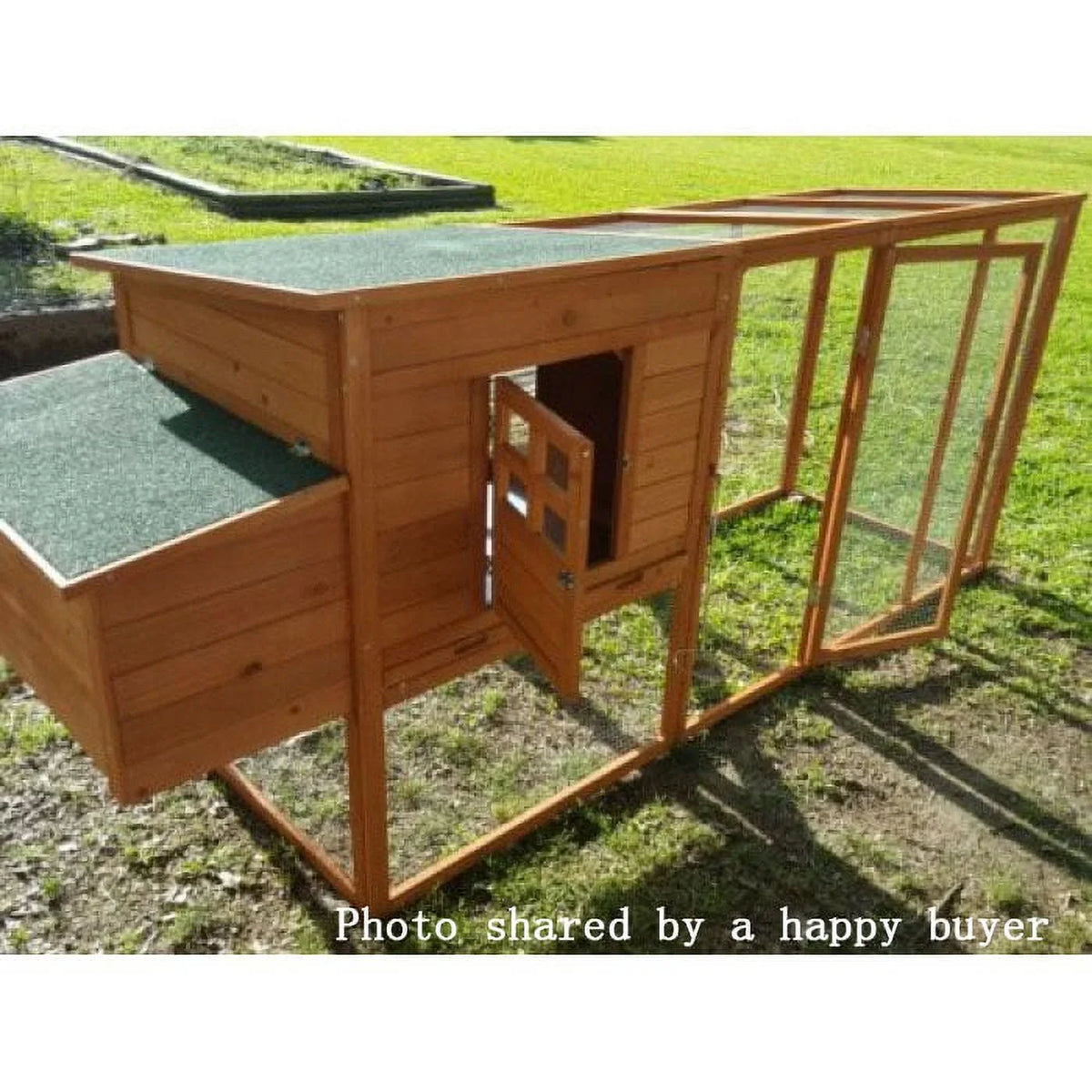 Chicken Coop Large 95" Deluxe Solid wood Hen Chicken Cage House Coop Huge with Run nesting box