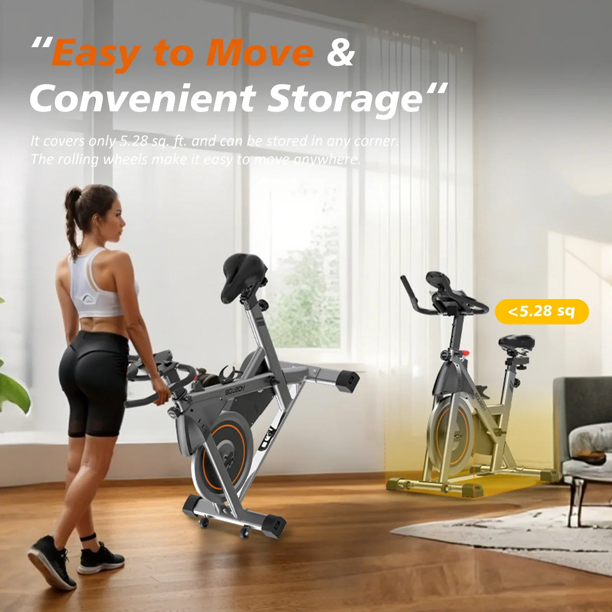 YOSUDA Indoor Cycling Bike, 330 lbs Capacity, Comfort Seat, LCD Monitor