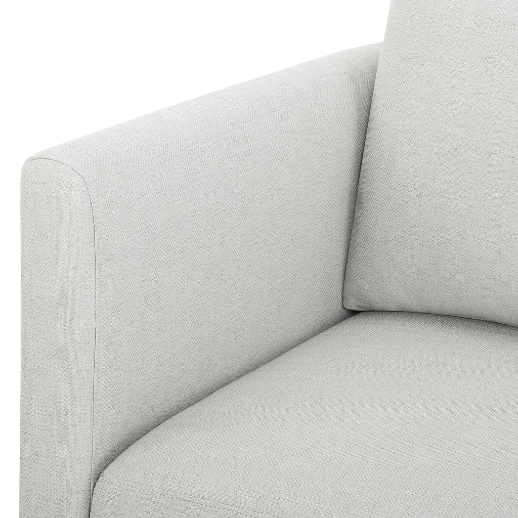 Beautiful Drew Modular Sectional Sofa with Ottoman by Drew Barrymore, Gray Fabric