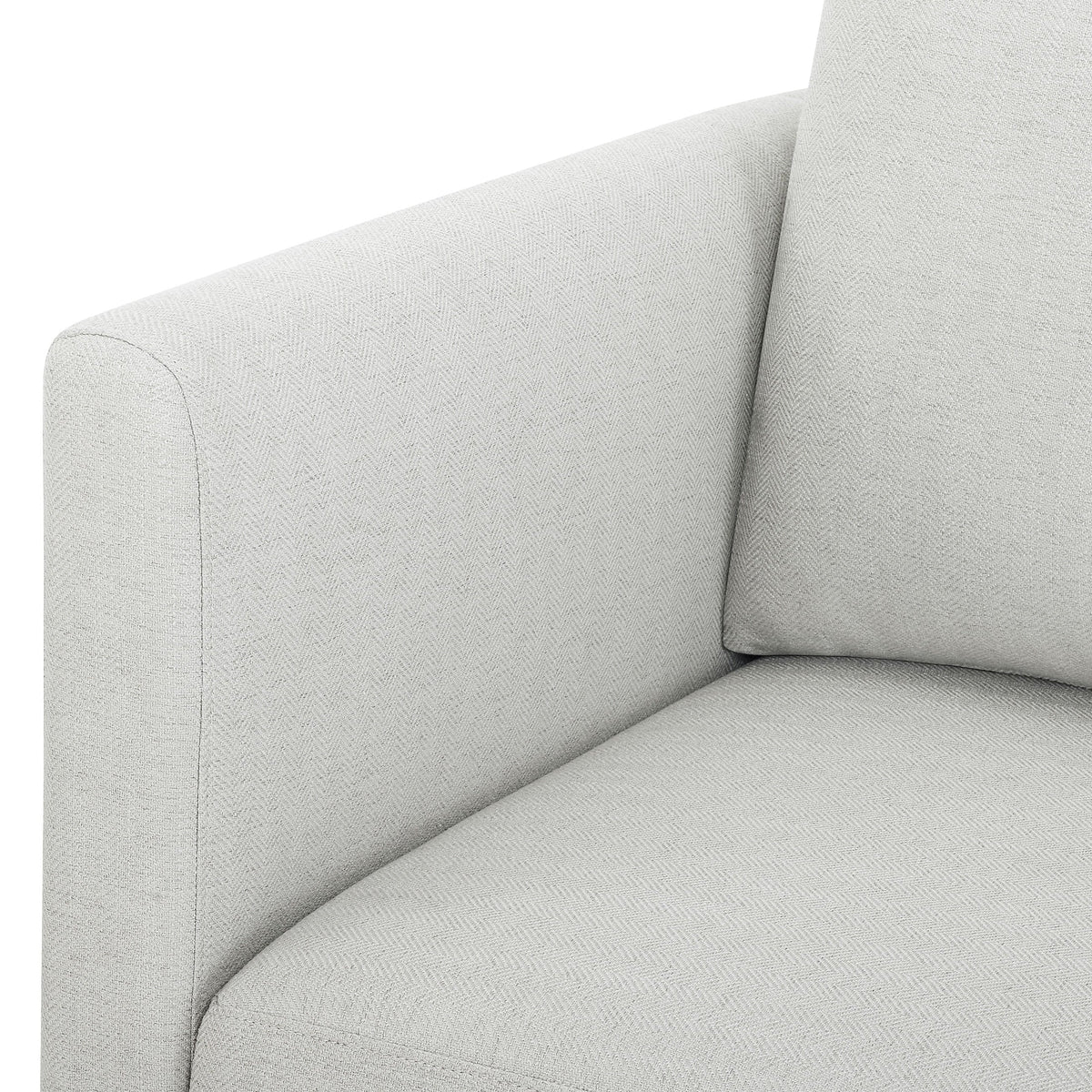 Beautiful Drew Modular Sectional Sofa with Ottoman by Drew Barrymore, Gray Fabric