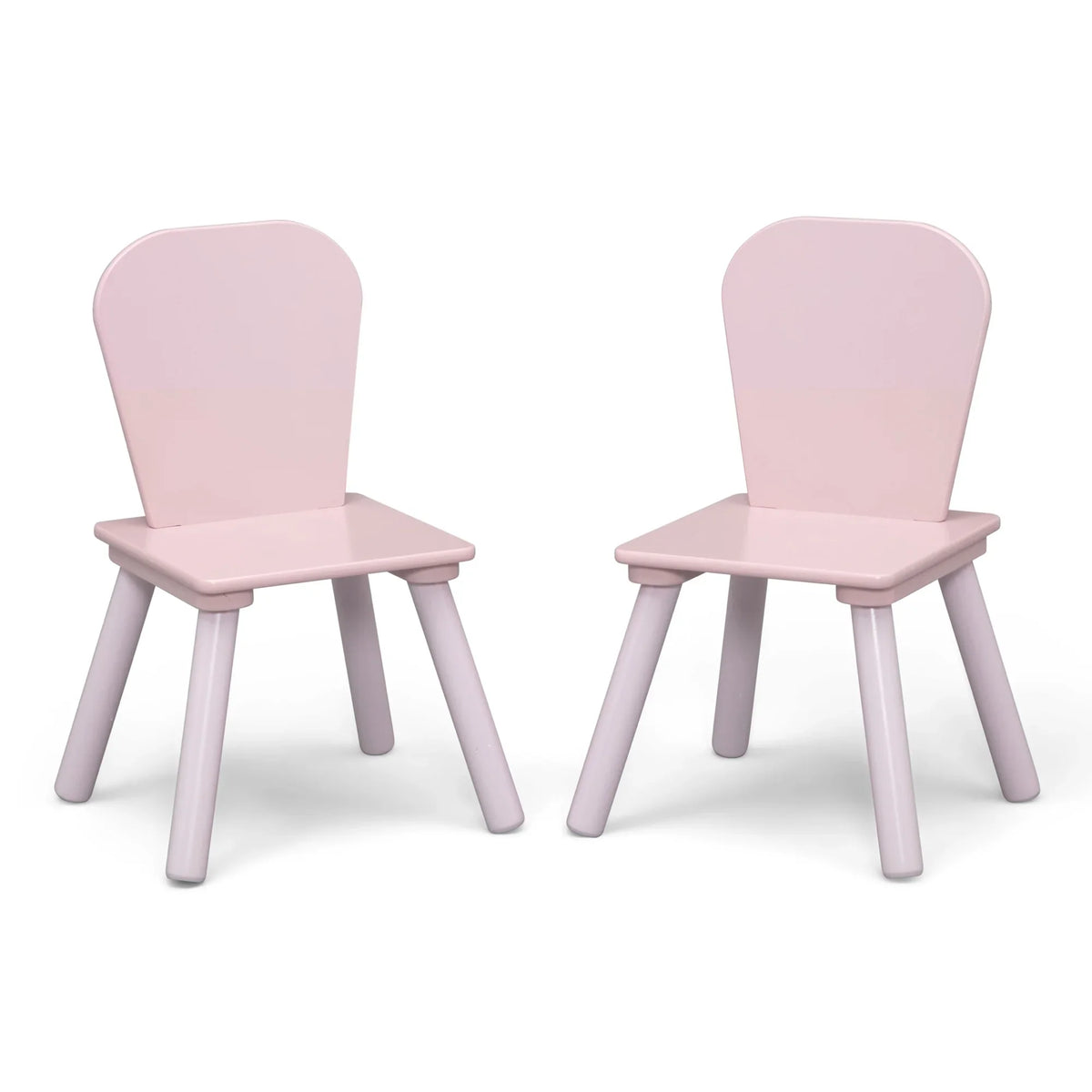 Delta Children 4-Piece Toddler Playroom Set �C Includes Play Table, 2 Chairs and 6 Bin Toy Organizer with Reusable Vinyl Cling Stickers, Light Pink/Dark Pink