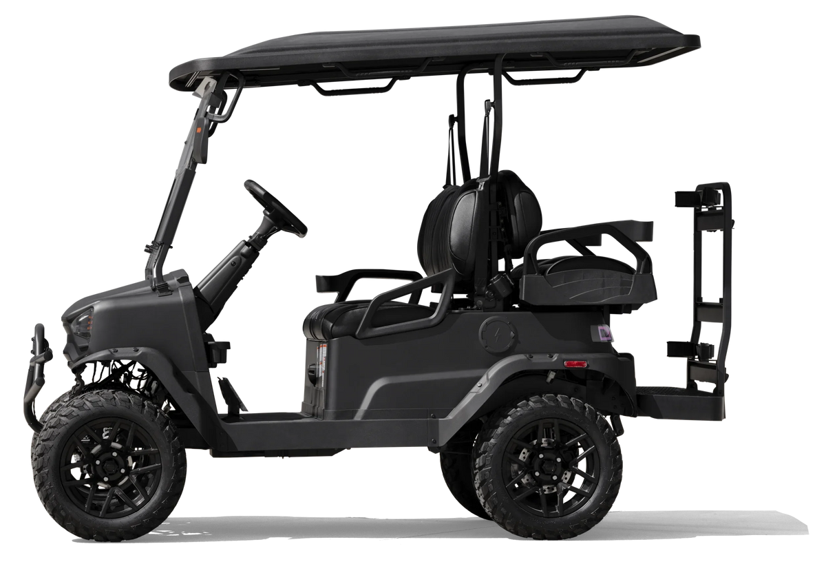 Coleman Powersports CGC2 51.2V Electric Utility Golf Cart, 4-Seater Vehicle Up to 20 MPH & 40 Miles Range, 5kW Motor, LCD Display & Rear Storage, Ages 16 and Up, Matte Black