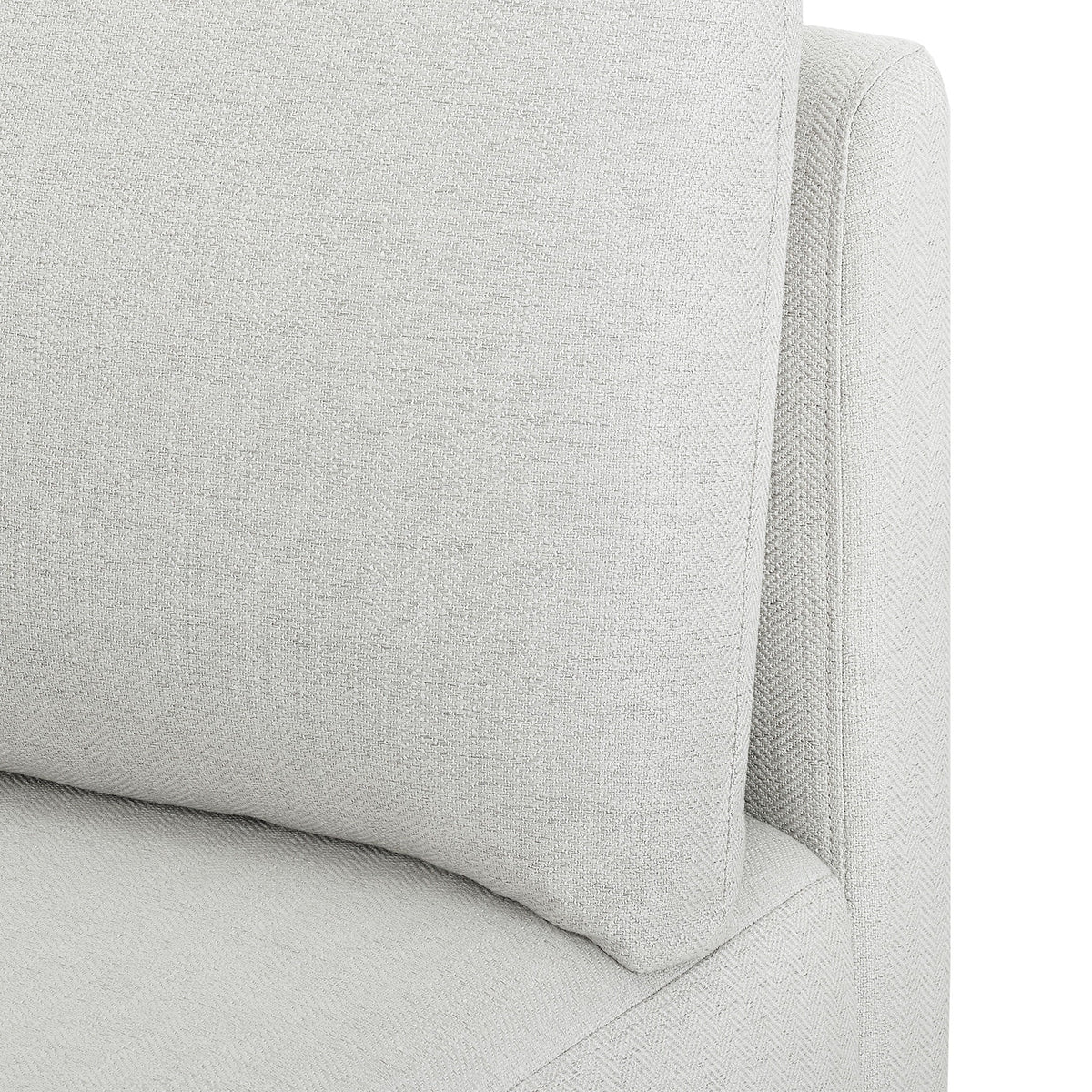 Beautiful Drew Modular Sectional Sofa with Ottoman by Drew Barrymore, Gray Fabric