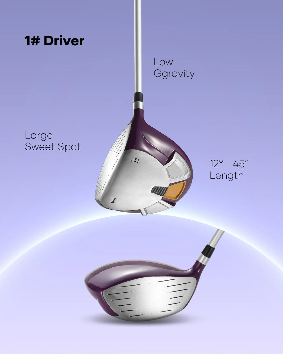 Complete Golf Clubs Package 9 Club Set for Men Woman Right Handed True Temper Steel Shafts Putter Stand Bag and 3 H C Bonus Head