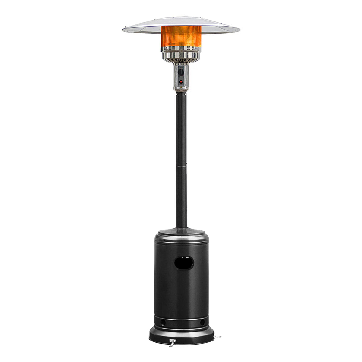 Costway 50000 BTU Propane Patio Heater Standing Steel with Wheels Grey
