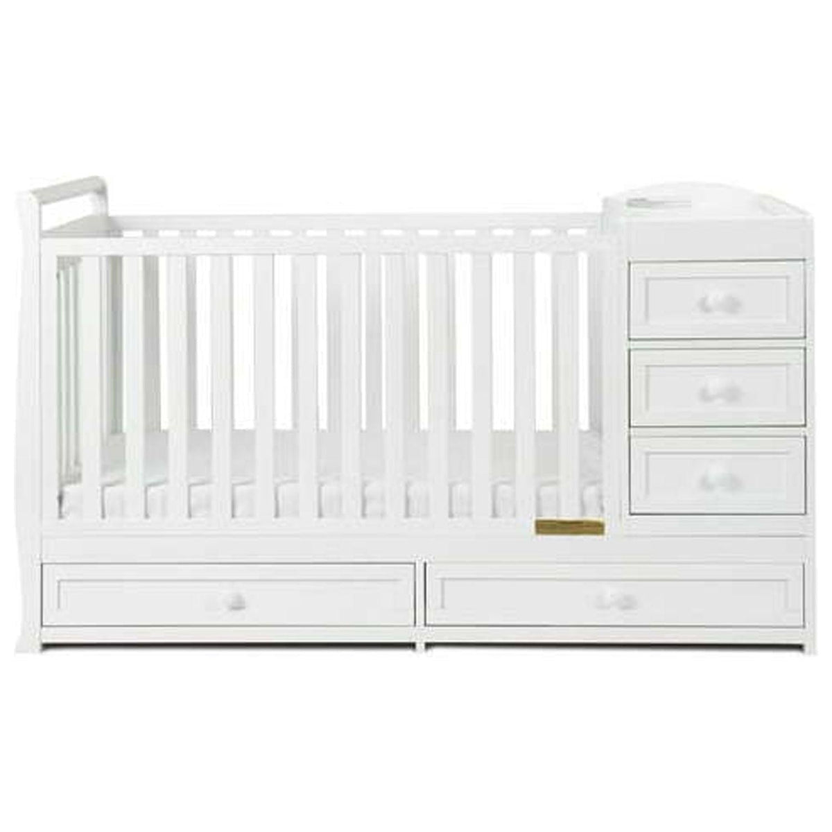 AFG Daphne 2 in 1 Convertible Crib and Changer White
