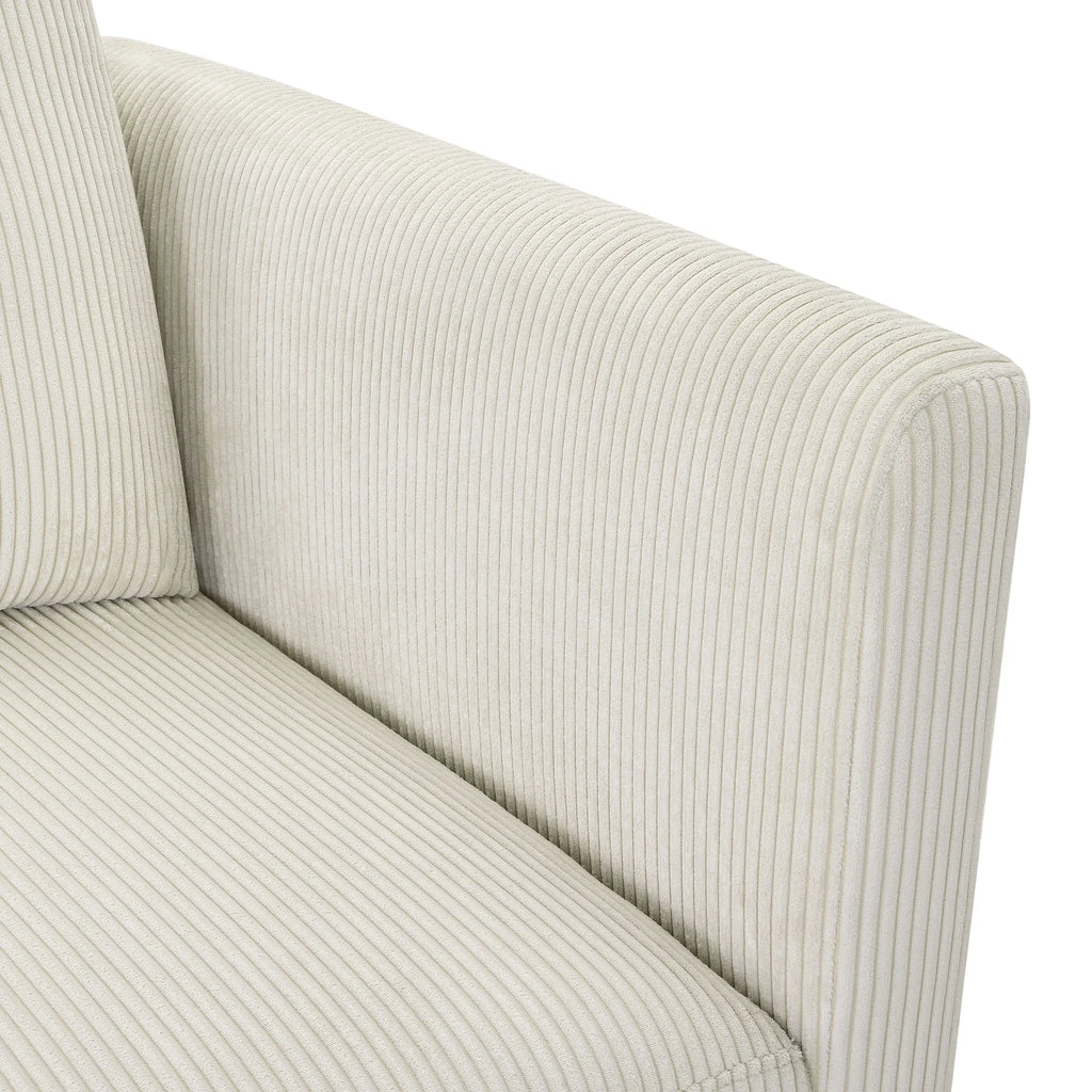 Beautiful Drew Modular Sectional Sofa with Ottoman by Drew Barrymore, Gray Fabric