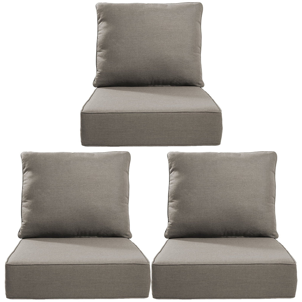 Bellefurn Outdoor Deep Seat Cushion 24 X 24 X 6 inch for Patio Furniture,Outdoor Chair Cushions Waterproof & Fade Resistant Patio Furniture Cushions for Wicker Chair, Sofa, Couch