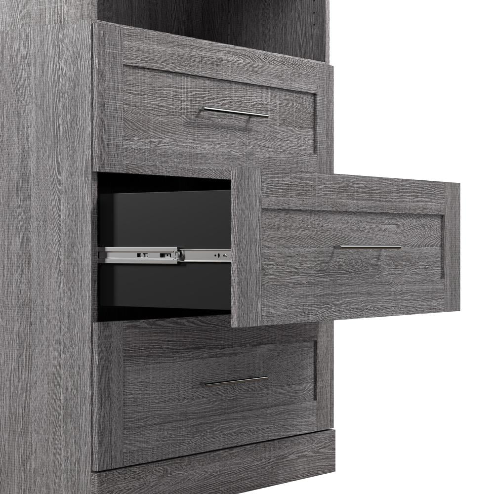 Bestar Pur 86W Closet Organizer System in White - Engineered Wood