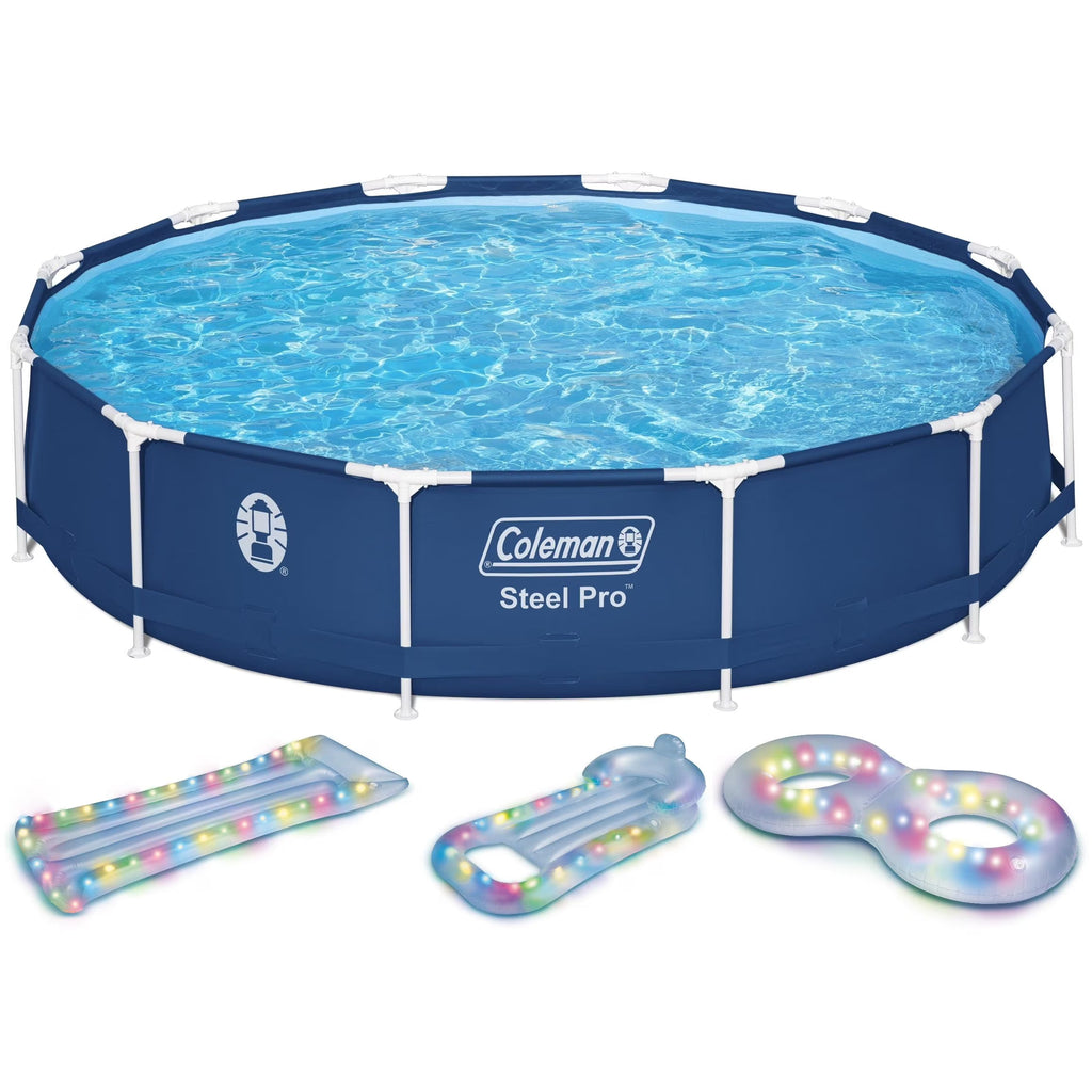 Coleman Steel Pro 12 ft. x 33 in. Round Metal Frame Above Ground Pool Set