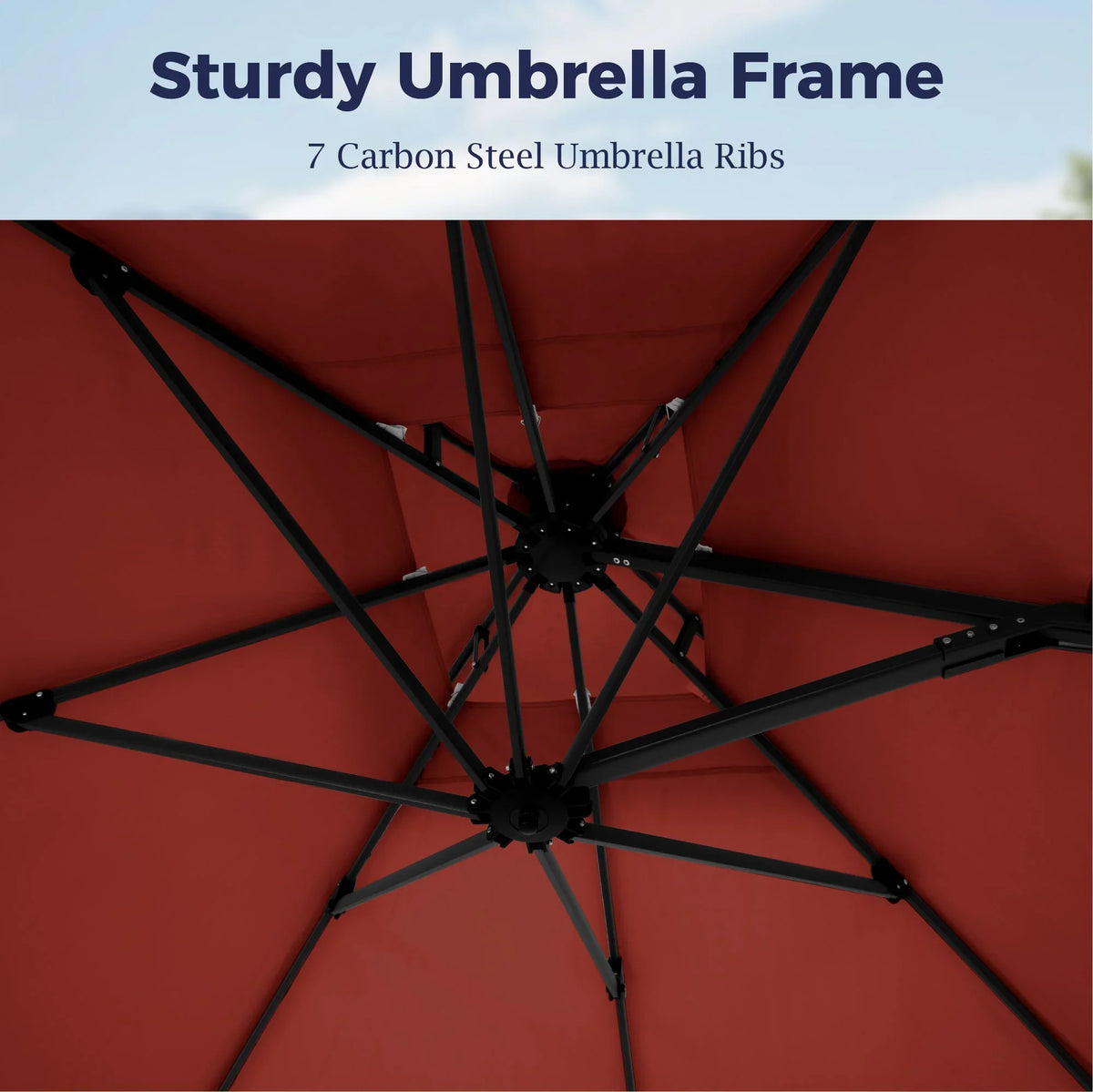 Alpha Joy 12x9ft Outdoor Patio Umbrella Large Rectangle Offset Cantilever Double Umbrella with 360°Rotation, Beige
