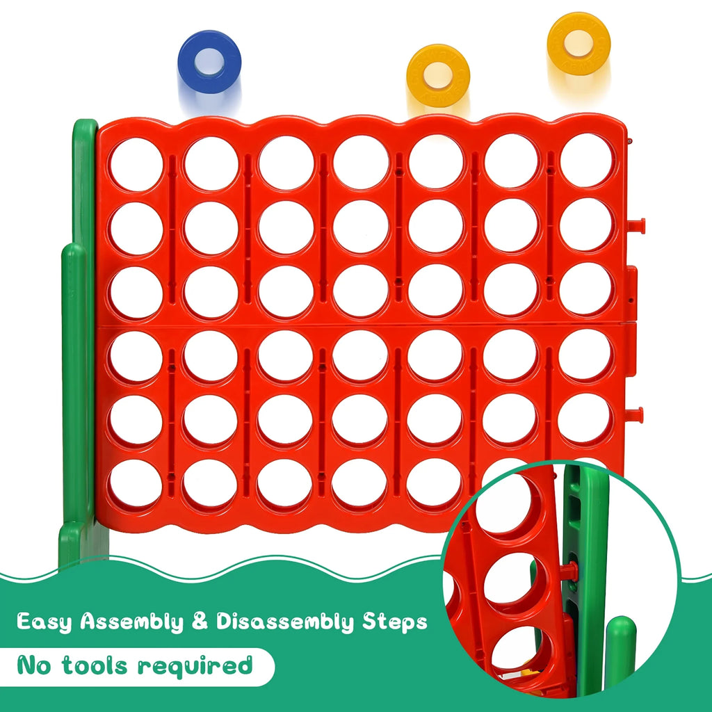 Costway Giant 4 in A Row Jumbo 4-to-Score Game Set W/Storage Carrying Bag for Kids Adult