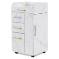 BarberPub Salon Trolley, Hair Styling Rolling Utility Cart with Storage Drawer