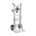 Cosco 3-in-1 Assist Series Aluminum Hand Truck/Assisted Hand Truck/Cart w/ flat free wheels, Silver