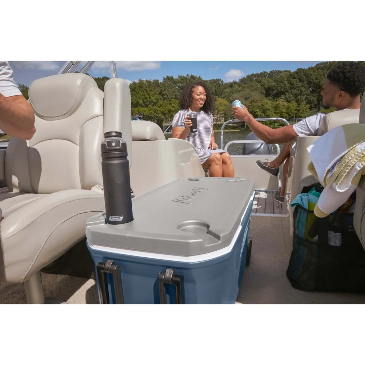 Coleman 316 Series 100QT Hard Chest Wheeled Cooler, Lakeside Blue
