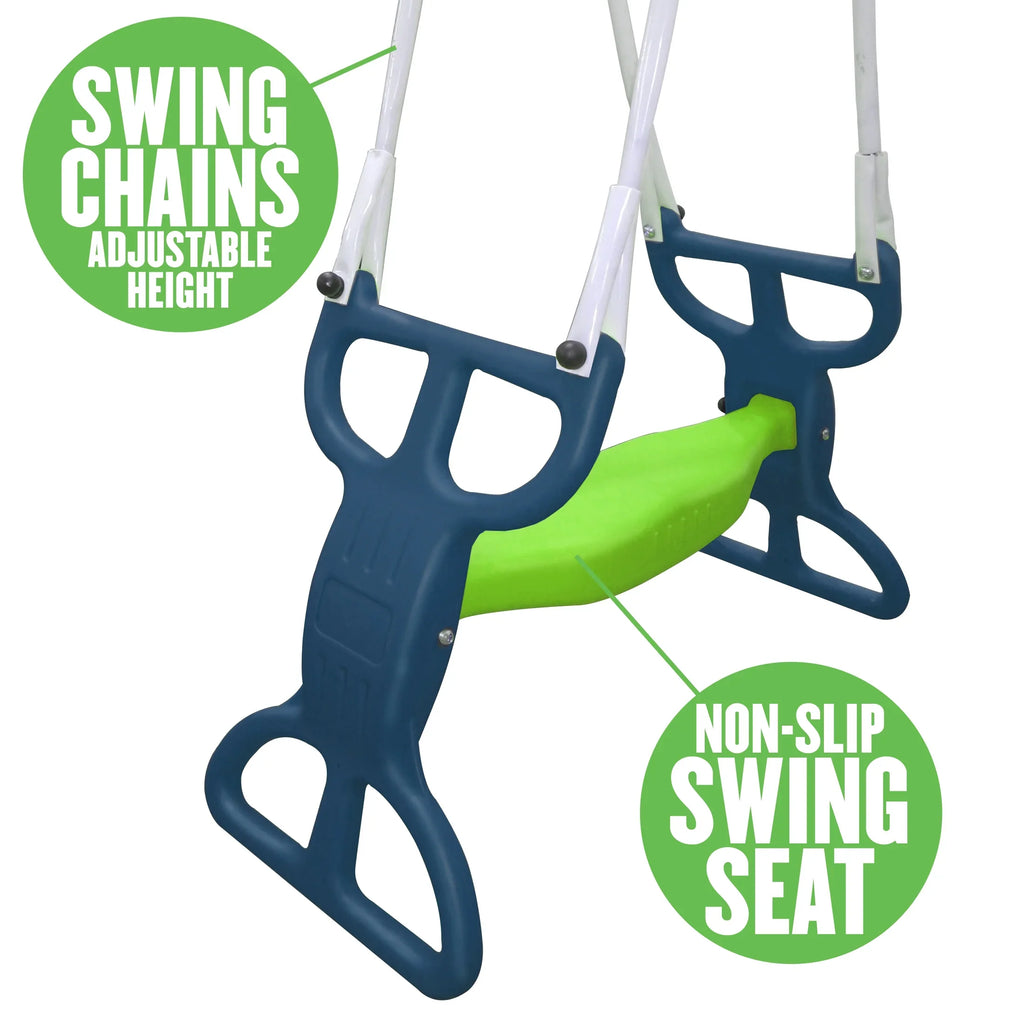 XDP Recreation All Star Playground Metal Swing Set for up to 7 Children