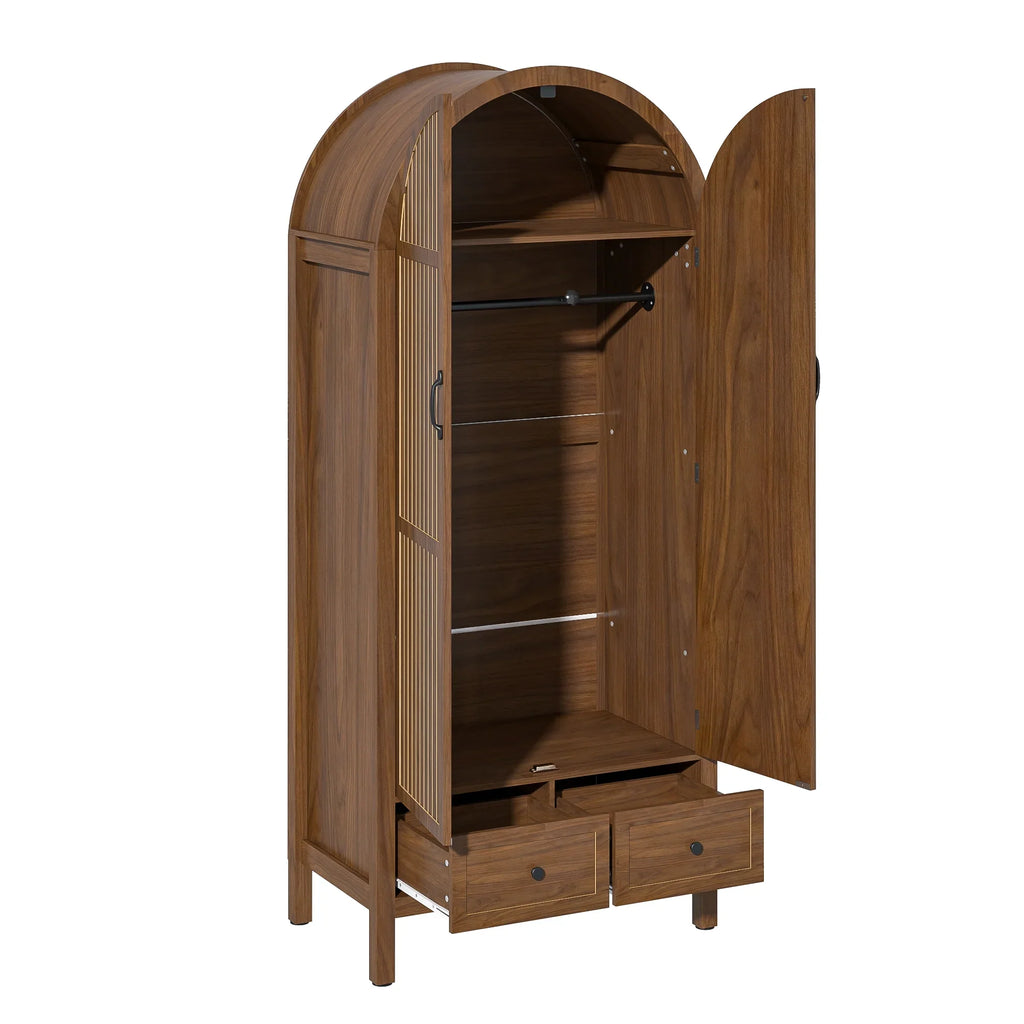 Armoire Wardrobe Closet, Bedroom Armoire with Drawers, Wood Wardrobe Storage Cabinets
