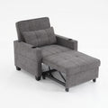 Convertible Futon Sofa Bed, 3-in-1 Multi-Functional Sleeper Chair Bed with USB Ports, Adjustable Backrest Recliner,for Living Room Bedroom Small Space, Tech Cloth, Dark Grey