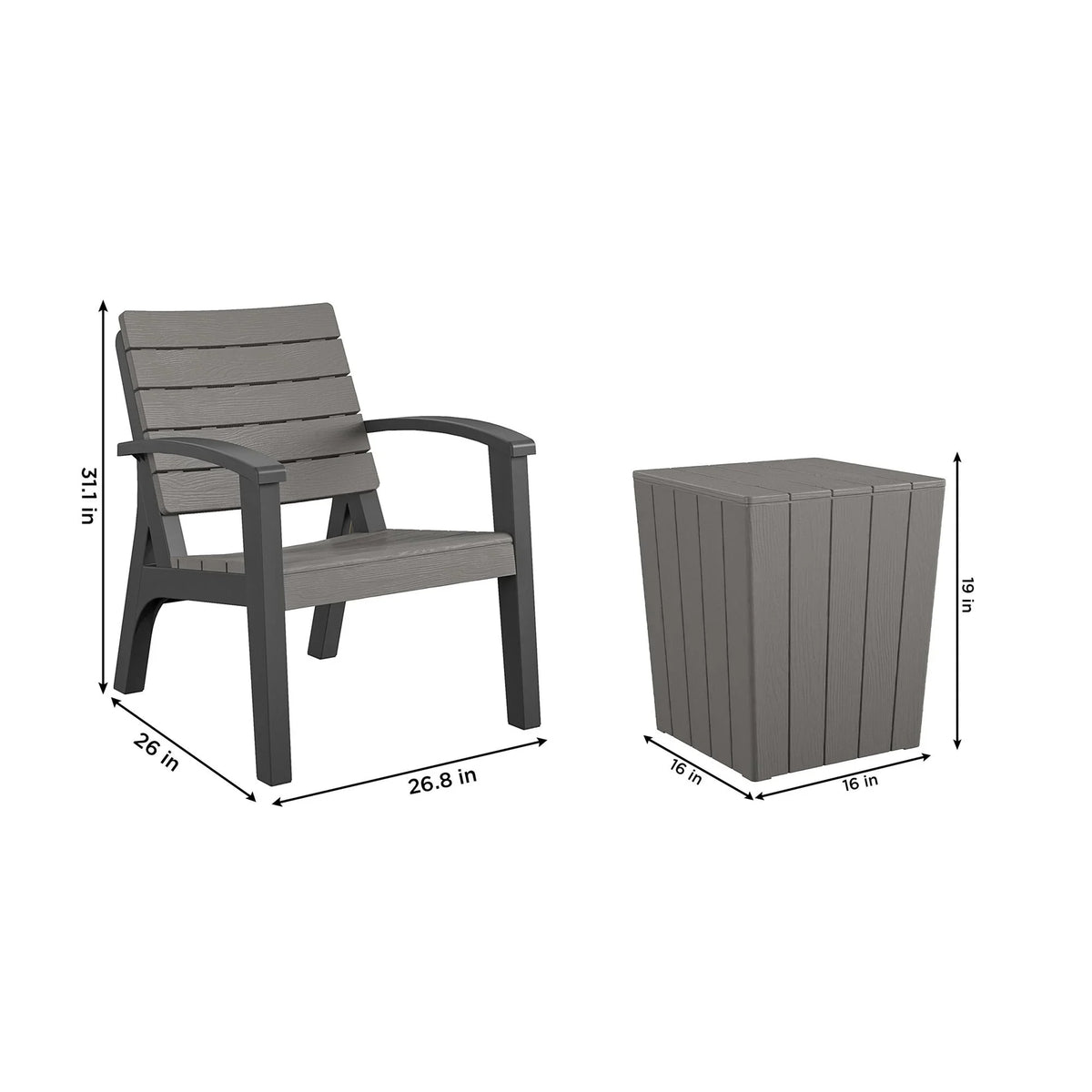 COSCO 3 Piece Resin Chat Set