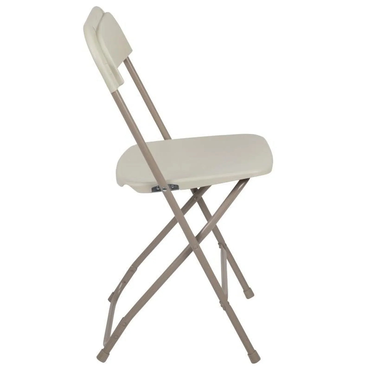 (50 PACK) 650 Lbs Weight Capacity Commercial Quality Beige Stackable Plastic Folding Chair - Heavy Duty Plastic Folding Chairs
