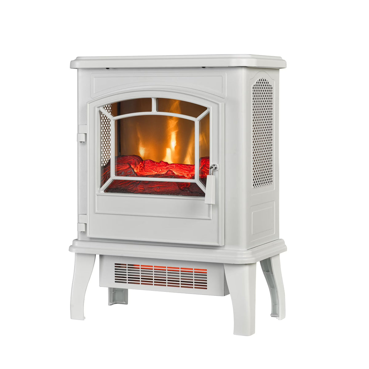 ClassicFlame 17.5"W Infrared Quartz Electric Stove Heater, Insignia Blue