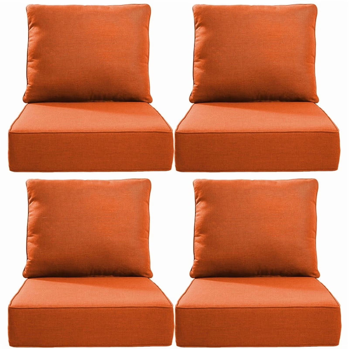 Bellefurn Outdoor Deep Seat Cushion 24 X 24 X 6 inch for Patio Furniture,Outdoor Chair Cushions Waterproof & Fade Resistant Patio Furniture Cushions for Wicker Chair, Sofa, Couch