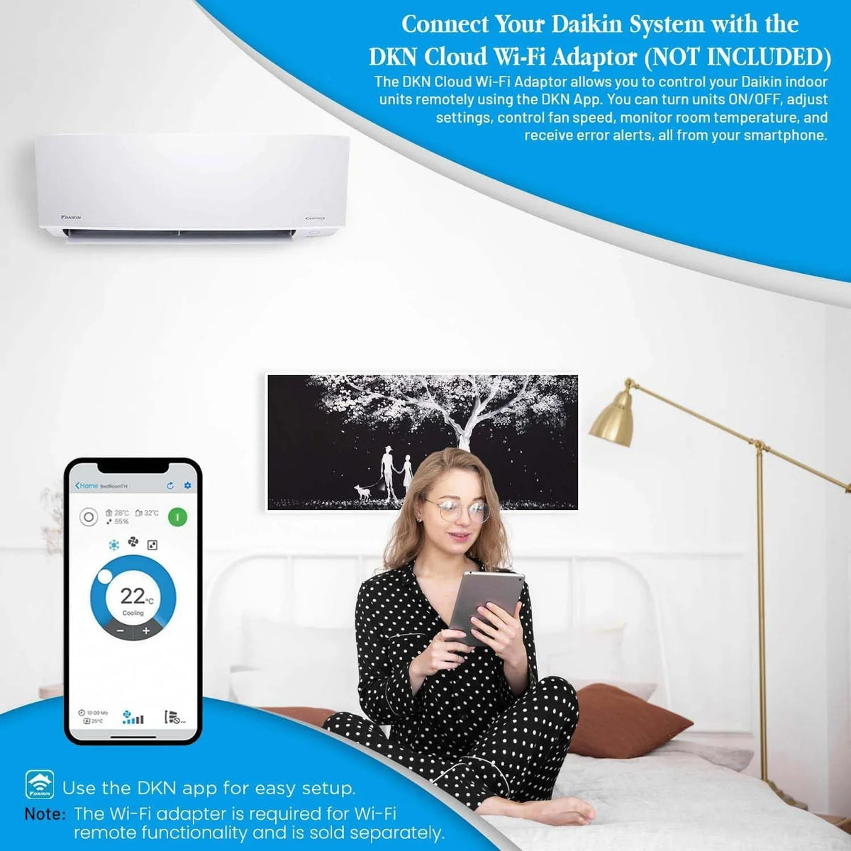 Daikin 12000 BTU 18 SEER2 Entra Series Ductless Mini-Split Air Conditioner - R32