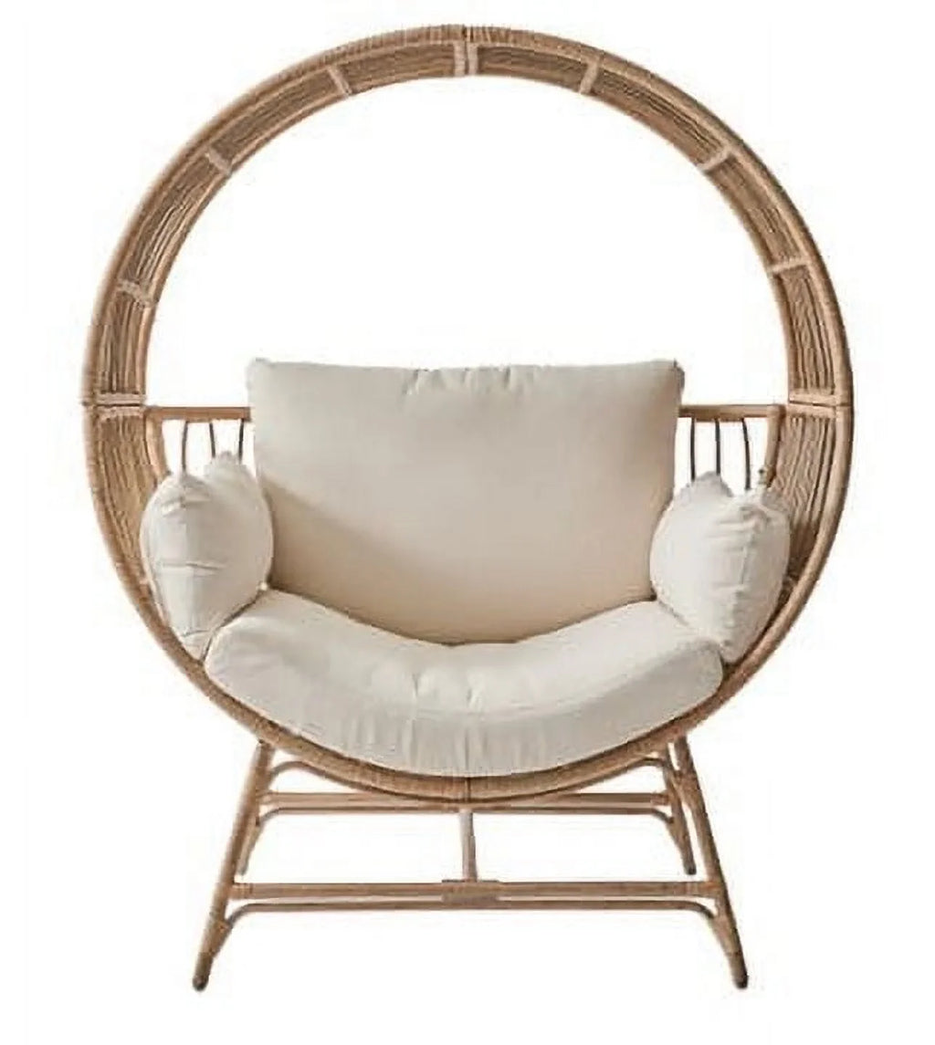 Better Homes & Gardens Bellamy Round Wicker Outdoor Lounge Chair, Beige