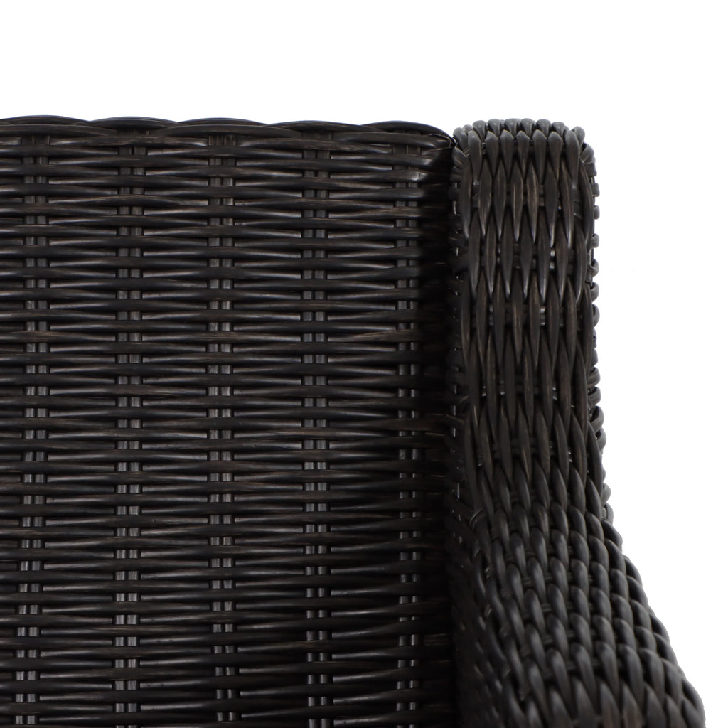 Better Homes & Gardens Bellamy  2-Pack Outdoor Wicker Club Lounge Patio Chairs, Dark Brown
