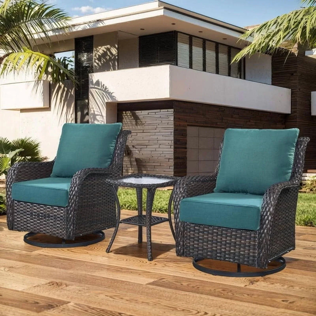 Bellefurn Outdoor Deep Seat Cushion 24 X 24 X 6 inch for Patio Furniture,Outdoor Chair Cushions Waterproof & Fade Resistant Patio Furniture Cushions for Wicker Chair, Sofa, Couch