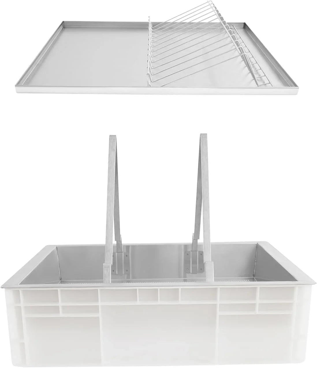 Beekeeping Uncapping Station for Honey Harvesting - Ergonomic Bee Frame Uncapping Tool with Stainless Steel Drip Tray & Food-Grade Plastic Tub,Honey Collection System,Professional Apiary Equipment