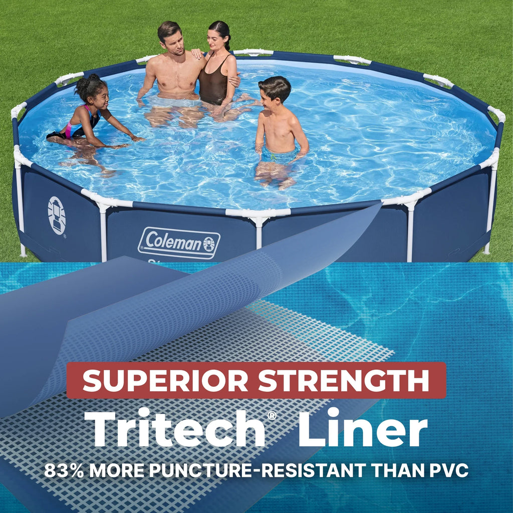 Coleman Steel Pro 12 ft. x 33 in. Round Metal Frame Above Ground Pool Set