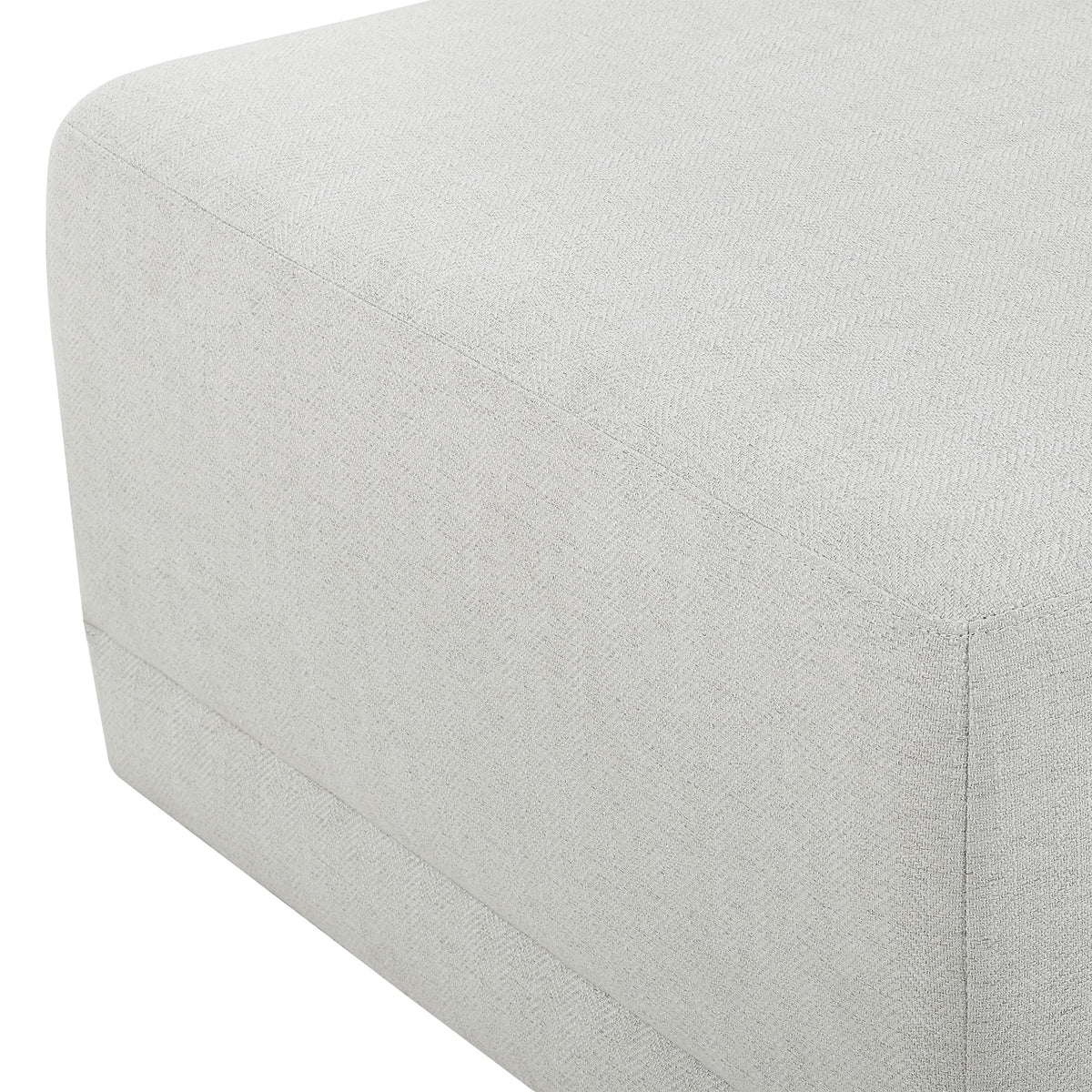 Beautiful Drew Modular Sectional Sofa with Ottoman by Drew Barrymore, Gray Fabric