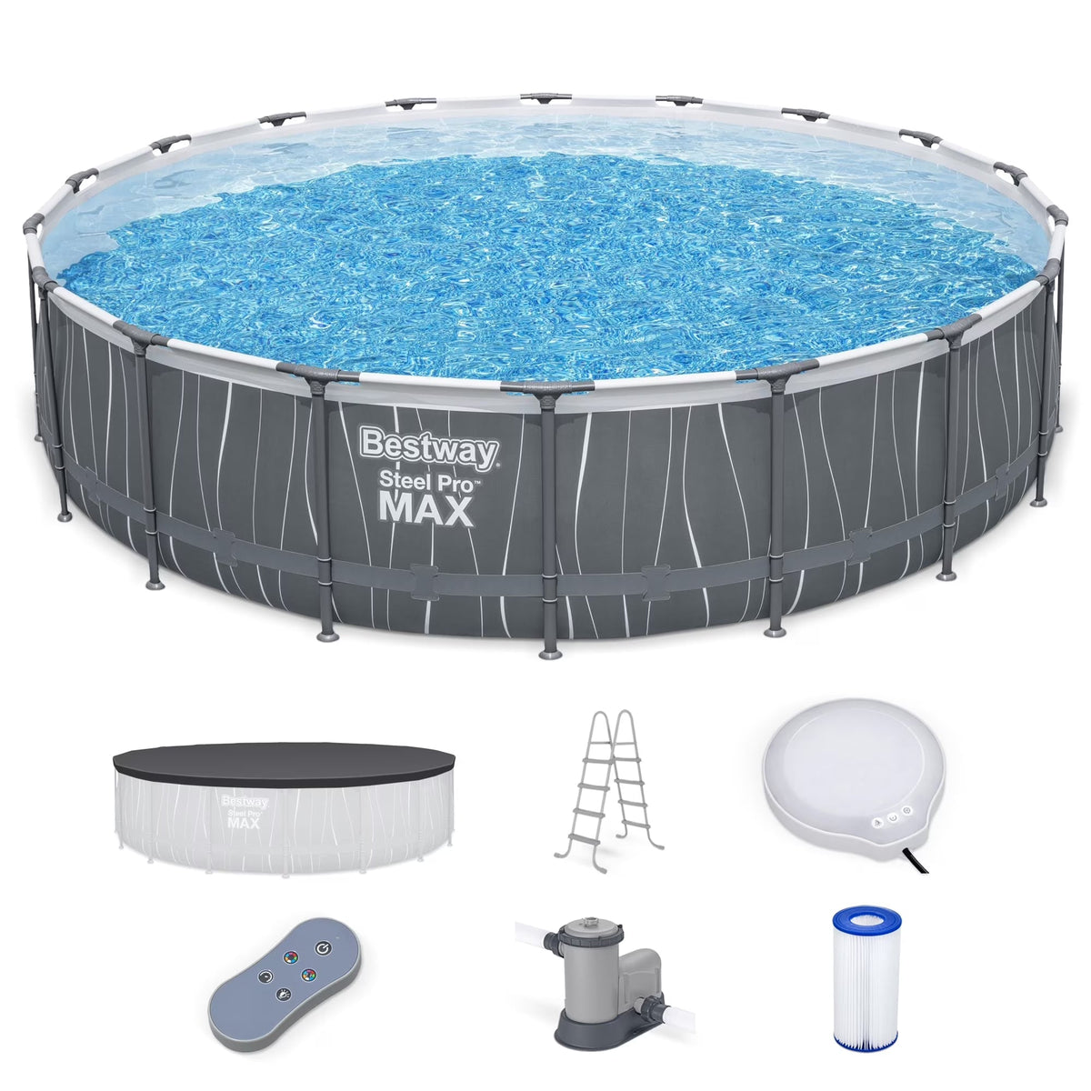 Bestway Steel Pro MAX 12' x 30" Above Ground Outdoor Swimming Pool Set
