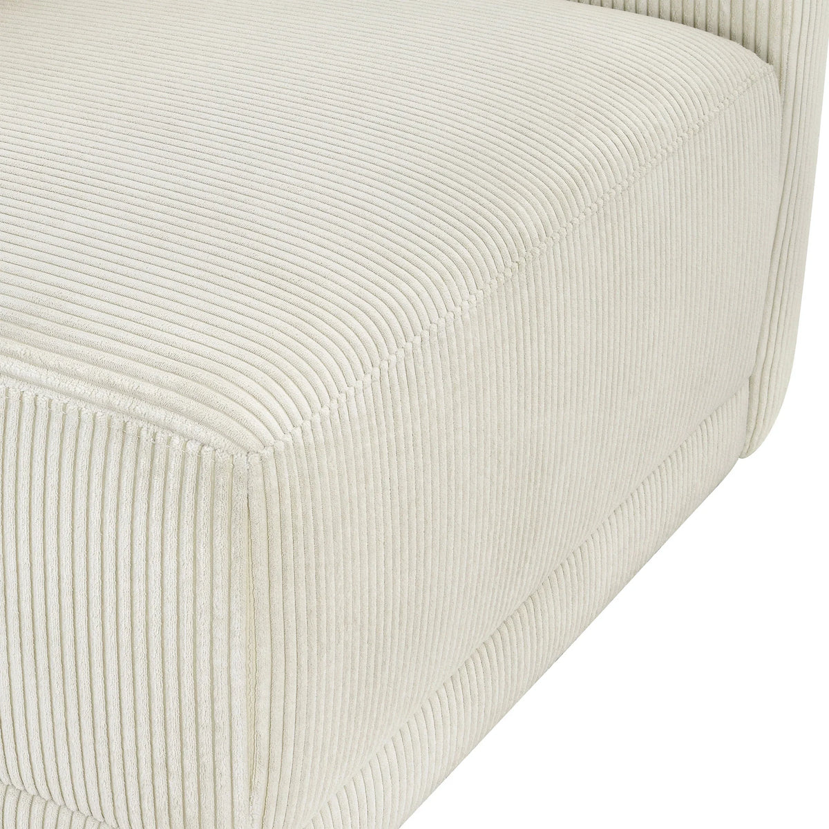Beautiful Drew Modular Sectional Sofa with Ottoman by Drew Barrymore, Gray Fabric