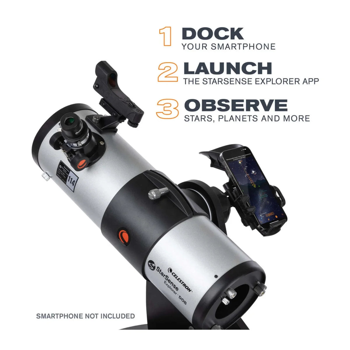 Celestron Starsense Explorer 114mm Tabletop Dobsonian Telescope