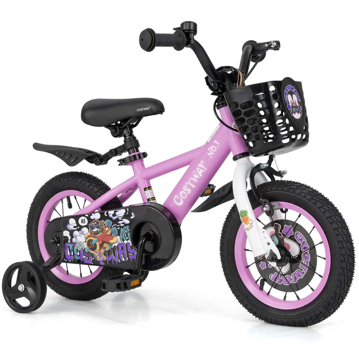 Costway 16" Kid’s Bike for 4-7 with Height-Adjustable Handlebar & Saddle Handbrake Blue