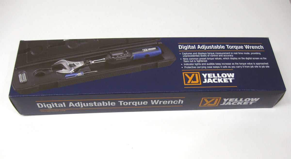 Yellow Jacket 60648 Digital Adjustable Torque Wrench 752 in-lb Torque 10.6 in